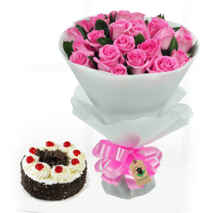 mothers love bouquet with a cake