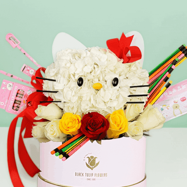 Back to School gifts (1) Back to School gifts (hello kitty inspired) in a Pink Box - Visit BTFI.in for the Best Bouquet