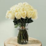 Bunch of White Roses - Condolences flowers delivery to India