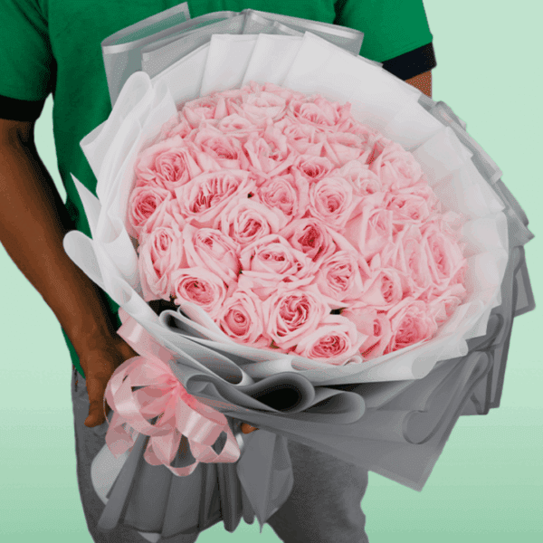 Hand Bouquet of Charismatic Pink Roses (3) Hand Bouquet of Charismatic Pink Roses - Order Online btf.in