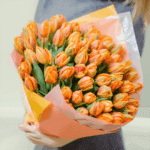 Saffron Tulip flower Bouquet (2)