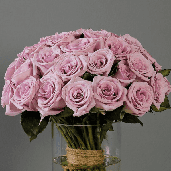 Bunch of Purple Roses - Purple Roses in vase delivery India