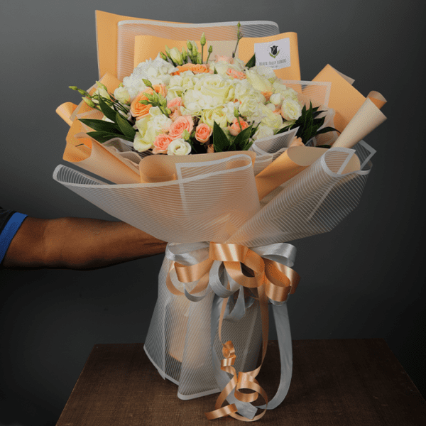Admirable Hand Bouquet of Mix Flowers - rose bouquet near by