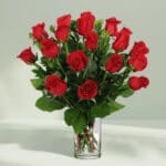 Buy/Send Red Roses in Vase for your loved one | 20 Stems Red Roses in Vase