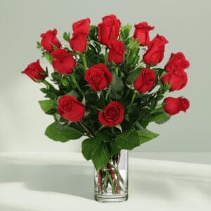 Buy/Send Red Roses in Vase for your loved one | 20 Stems Red Roses in Vase