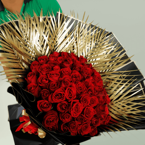 Elegant flower bouquet with fresh blooms and premium wrapping