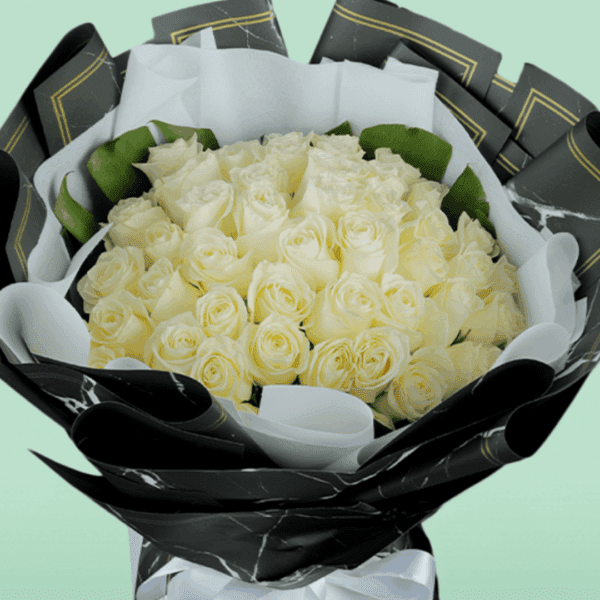 Buy White Roses Online - Bouquet of dozen – White Rose