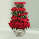 101 fresh red roses arranged in an elegant bouquet for online delivery with same day flower delivery service, perfect for romantic occasions, anniversaries, and special celebrations.