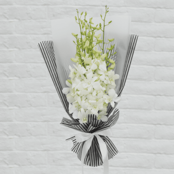 Buy White Orchids Bouquet - Send/Buy Orchids Flowers Online BTF.in