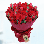 Crimson Charm A Bouquet of Red Tulip flower bouquet