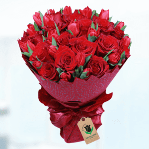 Crimson Charm A Bouquet of Red Tulip flower bouquet