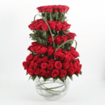 Elegance of 101 Red Roses | Blacktulipflowers.in