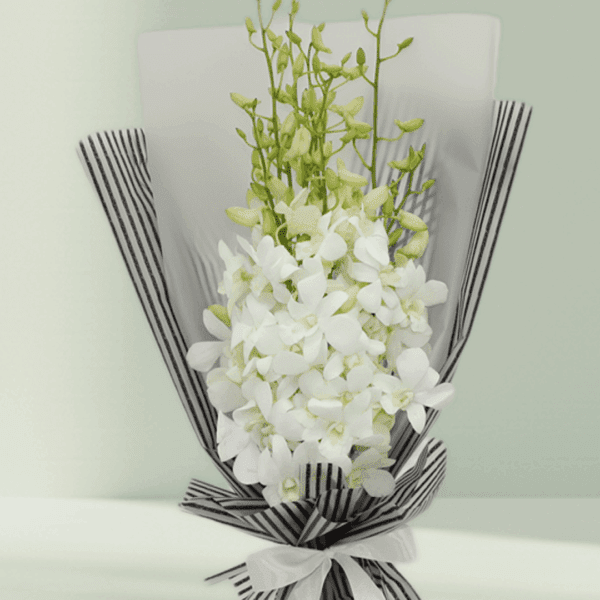 Buy White Orchids Bouquet - Send/Buy Orchids Flowers Online BTF.in
