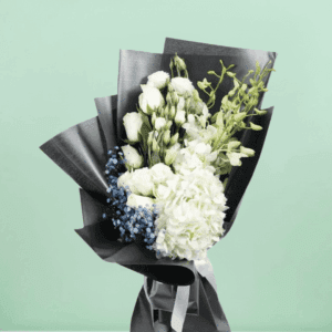 Buy White Flowers Online - Bouquet of mix flowers | Blacktulipflowers.in