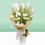 Orchid and tulip bouquet | Blacktulipflowers.in