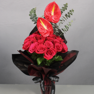 Intense Red Love - Order Red Rose Bouquet online at btf.in