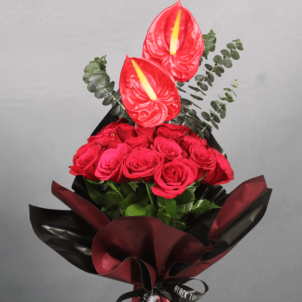 Intense Red Love - Order Red Rose Bouquet online at btf.in