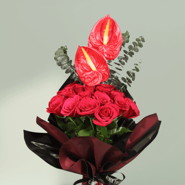 Intense Red Love - Buy Red Rose Bouquet online at btf.in