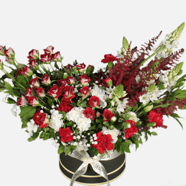Radiant Red - Order Exotic Box of Flowers | btf.in