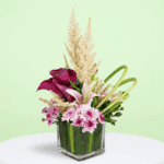 Lily and Astilbe Centerpiece (2)