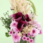 Lily and Astilbe Centerpiece (3)