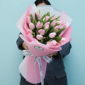 Bouquet of Pink Tulips - Order Tulip Bouquet | BTF.in