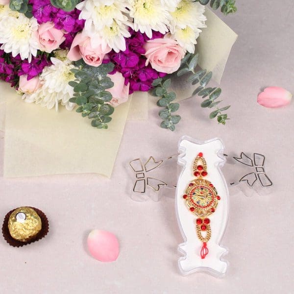 Floral Delight Rakhi Combo - Rakhi with Flowers | BTF.in
