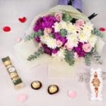 Floral Delight Rakhi Combo - Rakhi with Flowers | BTF.in