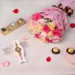Floral and Sweet Rakhi Gift Set - Send Rakhi with Flowers