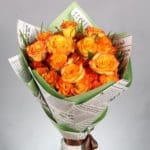 Charming Orange Rose Bouquet