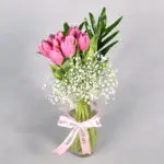 Stunning Pink Tulips | Order Pink Tulips in Vase | BTF.in