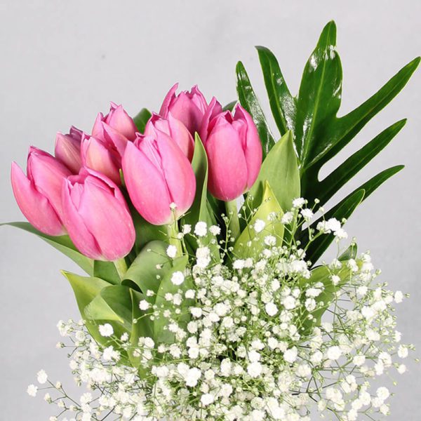Stunning Pink Tulips | Order Pink Tulips in Vase | BTF.in