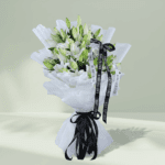 Pure Elegance - White Lily Bouquet (1)