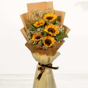 Send/Buy 5 Stems Sunflower bouquet with Baby's Breath | BTF.in