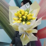 The Blossoms of Yellow lovers - tulips flowers online | BTF.in
