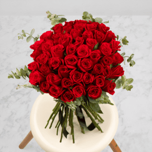 Order Now 50 Roses Bouquet - Valentine's Bouquet by BTF