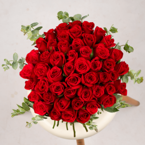 Order Now 50 Roses Bouquet - Valentine's Bouquet by BTF