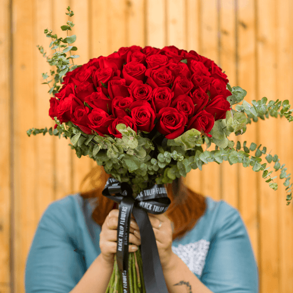 Order Now 50 Roses Bouquet - Valentine's Bouquet by BTF