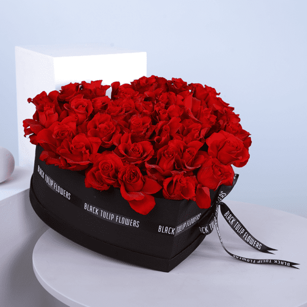 valentines flower Bouquet - valentines roses heart bouquet - order Now at BTFI