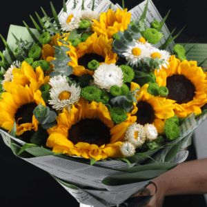 Send/Buy 5 Stems Sunflower bouquet with Baby's Breath | BTF.in