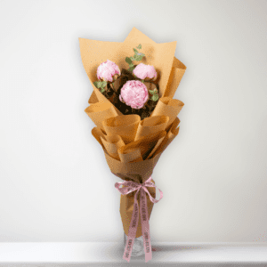 Blushing Peony Trio | Peonies Delivery in Bangalore | Order at Black Tulip Flowers