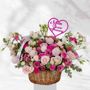 Exquisite Rose Flower Gift Basket Delivered to Bangalore | Black Tulip Flowers