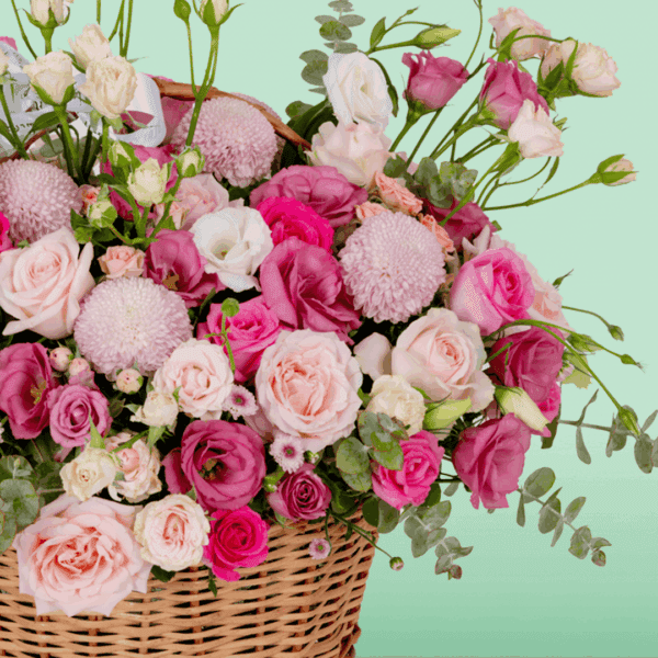 Exquisite Rose Flower Gift Basket Delivered to Bangalore | Black Tulip Flowers