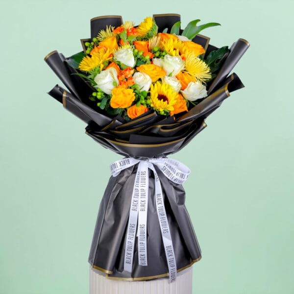 Mixed Flower Bouquet - Order Now our Elegant Hand-tied Bouquet make it a delightful expression of love