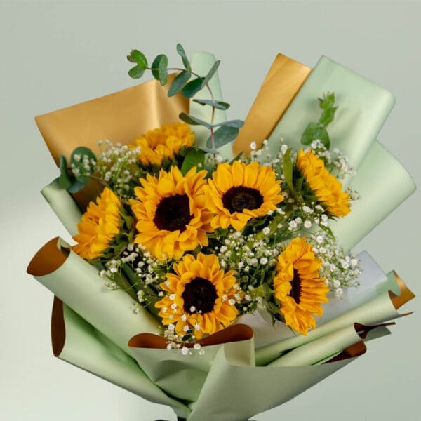 Sunflower Bouquet Same Day Delivery - Sunny Smiles Delivered: Order Your Sunflower Delight Bouquet Today