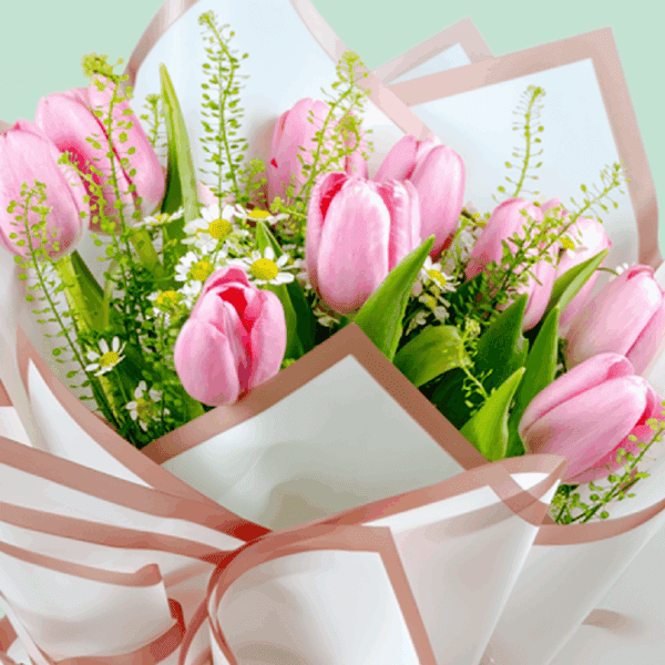 Rosy Tulipano - Pink Tulip Bouquet (1) Order Bouquet of Pink Tulips - Rosy Tulipano, Delivered by BTFI"
