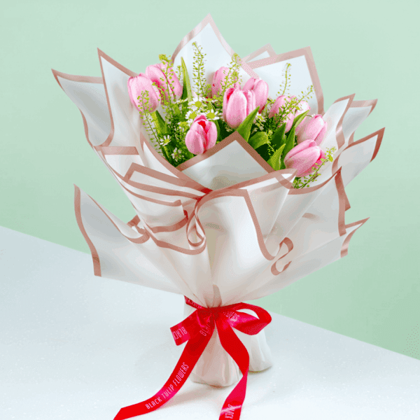 Rosy Tulipano - Pink Tulip Bouquet (2) Order Bouquet of Pink Tulips - Rosy Tulipano, Delivered by BTFI"