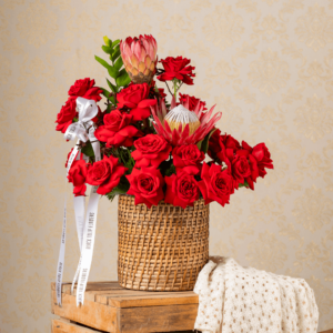"A Love Story: The Perfect Valentines Gift Box with Black Tulip Flowers"