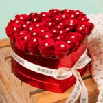 Stunning Heart Shaped Flower Arrangement - Order Now at Black Tulip Flowers