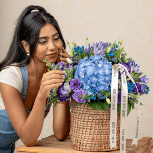 Valentines Gift Box - A Touch of Blue at Black Tulip Flowers | Beautifully Crafted Floral Arrangements for Your Loved Ones